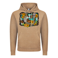 Vintage Coffee western leopard cowhide turquoise background horse Vintage Hoodie - OliviaCreatesArt