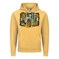 Vintage Mustard western leopard cowhide turquoise background horse Vintage Hoodie - OliviaCreatesArt