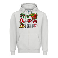Dove Grey it's Christmas time Zipper Hoodie - BarkalooDesign