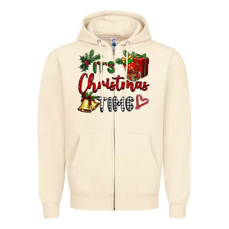 It's Christmas Time Zipper Hoodie by BarkalooDesign | Teevron