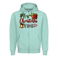 Seafoam it's Christmas time Zipper Hoodie - BarkalooDesign