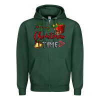 Sports Green it's Christmas time Zipper Hoodie - BarkalooDesign