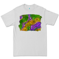 Dove Grey mardi gras leopard gemstone background Premium Tee - RanaPortraitStore