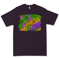 Plum mardi gras leopard gemstone background Premium Tee - RanaPortraitStore