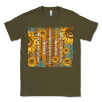 Army Green self reminders with sunflowers Classic Tee - TumblerDesignByShophia