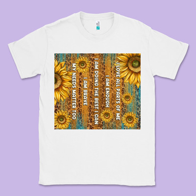 Self Reminders With Sunflowers Classic Tee Designed By Tumblerdesignbyshophia