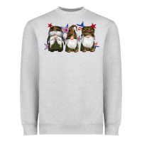 Heather Grey military gnomes star Heavyweight Sweatshirt - Artiststas
