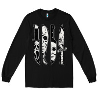 Black scary horror movies halloween Long Sleeve Tee - maiPhamDesign