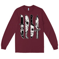 Burgundy scary horror movies halloween Long Sleeve Tee - maiPhamDesign