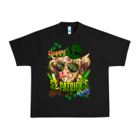 Black St. Patrick's Day Cow Urban Heavy Tee - HowdyJamesFarm