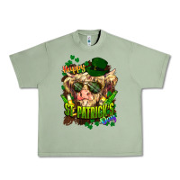 Oil Green St. Patrick's Day Cow Urban Heavy Tee - HowdyJamesFarm