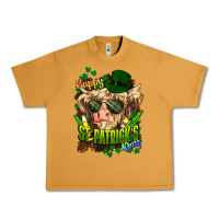 Peanut Butter St. Patrick's Day Cow Urban Heavy Tee - HowdyJamesFarm