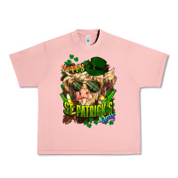 Salmon St. Patrick's Day Cow Urban Heavy Tee - HowdyJamesFarm