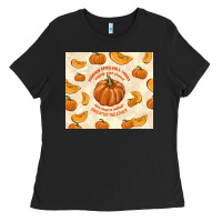 Pumpkin Spice Fall Leaves Ladies Tee | Teevron