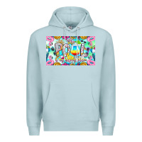 Blue Mist The Pool Is My Happy Place Premium Hoodie - CowhideDigitalArt
