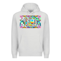 Dove Grey The Pool Is My Happy Place Premium Hoodie - CowhideDigitalArt