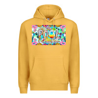 Mustard The Pool Is My Happy Place Premium Hoodie - CowhideDigitalArt