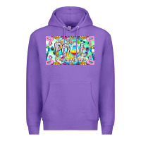 Purple The Pool Is My Happy Place Premium Hoodie - CowhideDigitalArt