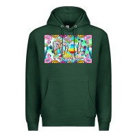 Sports Green The Pool Is My Happy Place Premium Hoodie - CowhideDigitalArt