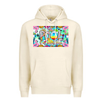 Tofu The Pool Is My Happy Place Premium Hoodie - CowhideDigitalArt