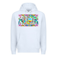 White The Pool Is My Happy Place Premium Hoodie - CowhideDigitalArt