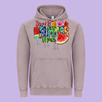 Sweet Summer Time Vintage Hoodie Designed By Fadigitalartstudio