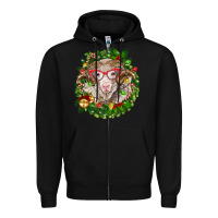 Black Christmas merino Zipper Hoodie - BarkalooDesign