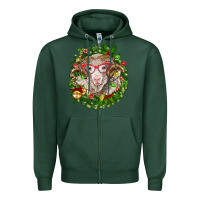 Sports Green Christmas merino Zipper Hoodie - BarkalooDesign