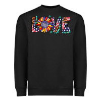 Black love sunflower usa flag leopard Heavyweight Sweatshirt - Artiststas