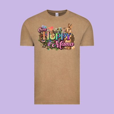 One Hoppy Mama Easter Day Vintage Tee Designed By Howdyjamesfarm