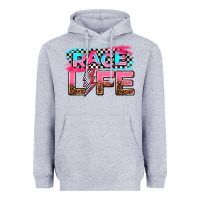 Heather Grey race life Heavyweight Hoodie - AdoDesignShop