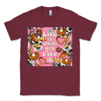 Burgundy life is what you bake it with cowhide Classic Tee - TumblerDesignByShophia