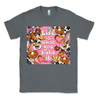 Charcoal Heather life is what you bake it with cowhide Classic Tee - TumblerDesignByShophia