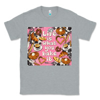 Heather Grey life is what you bake it with cowhide Classic Tee - TumblerDesignByShophia