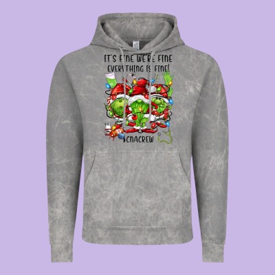 Its Fine Were Fine Everything Is Fine Cnacrew Vintage Hoodie Designed By Fadigitalartstudio
