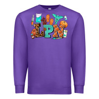 Purple lpn fall nurse with Premium Sweatshirt - AdoDesignShop