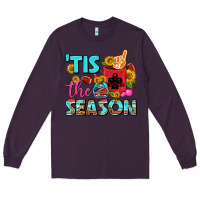 Plum tis the season football coffee mug Long Sleeve Tee - FaDigitalArtStudio
