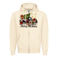 Sandshell merry christmas gnomes truck Zipper Hoodie - BarkalooDesign