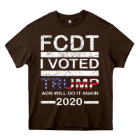 Chocolate Brown hell yeah i voted trump and will do it again 2020 Heavy Core Tee - Bettercallsaul