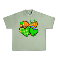 Oil Green St. Patrick's Day hearts St. Patricks day Urban Heavy Tee - HowdyJamesFarm
