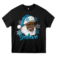 Black winter christmas african american santa believe Heavy Core Tee - RanaPortraitStore