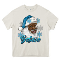 Cream winter christmas african american santa believe Heavy Core Tee - RanaPortraitStore