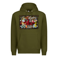 Army Green Happy Easter Premium Hoodie - CowhideDigitalArt