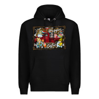 Black Happy Easter Premium Hoodie - CowhideDigitalArt