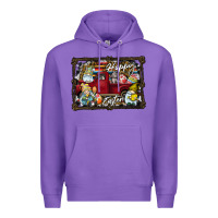 Purple Happy Easter Premium Hoodie - CowhideDigitalArt