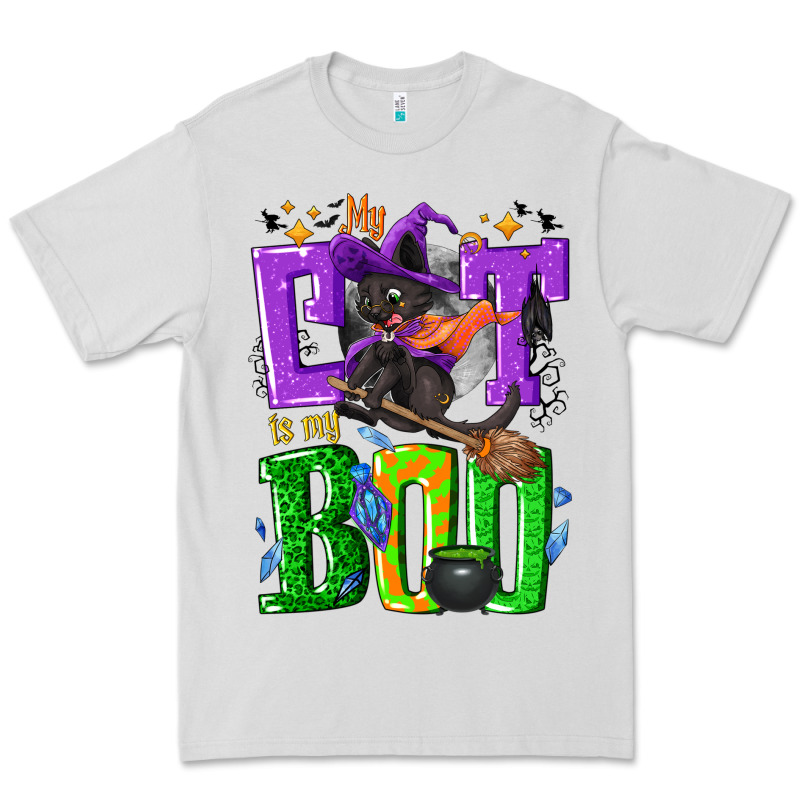 My Cat Is My Boo Halloween Premium Tee by NancyCooperArtShop | Teevron