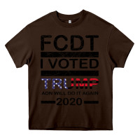 Chocolate Brown hell yeah i voted trump and will do it again 2020 Heavy Core Tee - Bettercallsaul