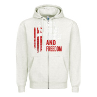Oatmeal Heather God Guns Whiskey Freedom - Pro Gun American Flag Guns Arts Characters Zipper Hoodie - maiPhamDesign