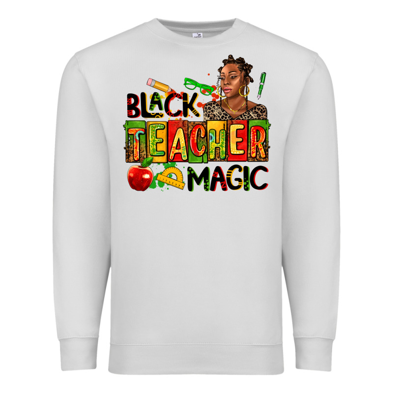 Black Teacher  Magic Premium Sweatshirt by AdoDesignShop | Teevron