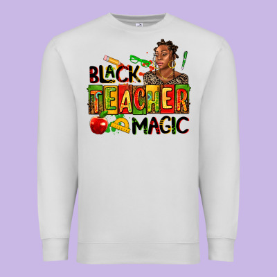 Black Teacher  Magic Premium Sweatshirt Designed By Adodesignshop